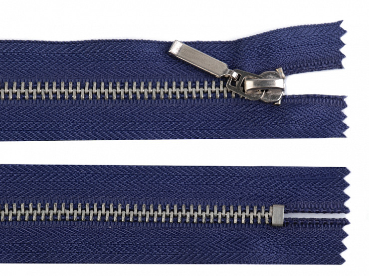 Metal / Brass Zipper width 6 mm length 14 cm (jeans)