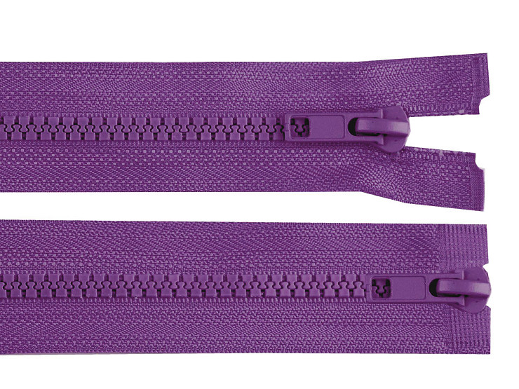 Two-Way Plastic Zipper No 5, open-end, 2 sliders, length 80 cm, jacket