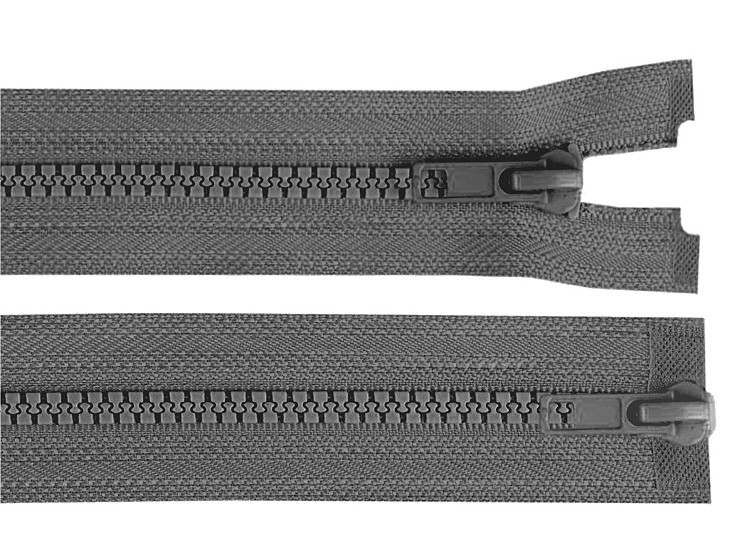 Two-Way Plastic Zipper No 5, open-end, 2 sliders, length 85 cm, jacket