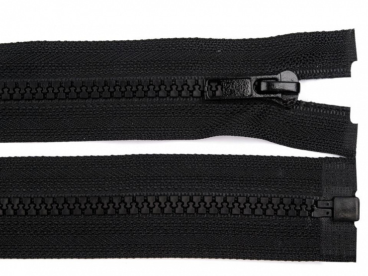 Reißverschluss aus Kunststoff Breite 5 mm Länge 110 cm für Jacken schwarz
