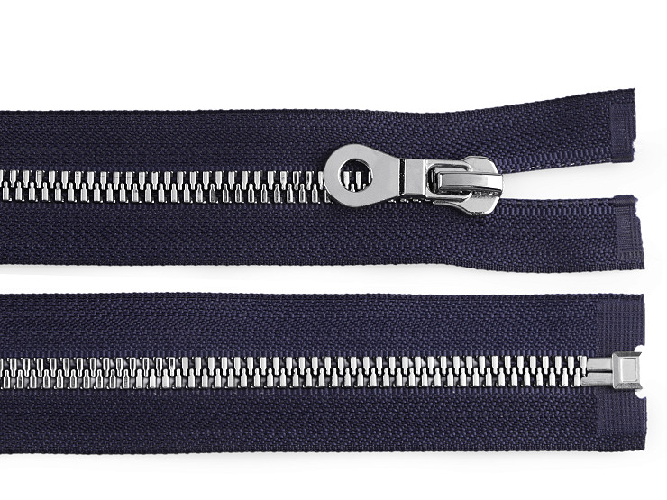 Kostěný zip, imitace kovu No 8 délka 80 cm bundový