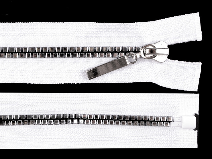 Plastic / Vislon Zipper No 5, length 50 cm, square teeth