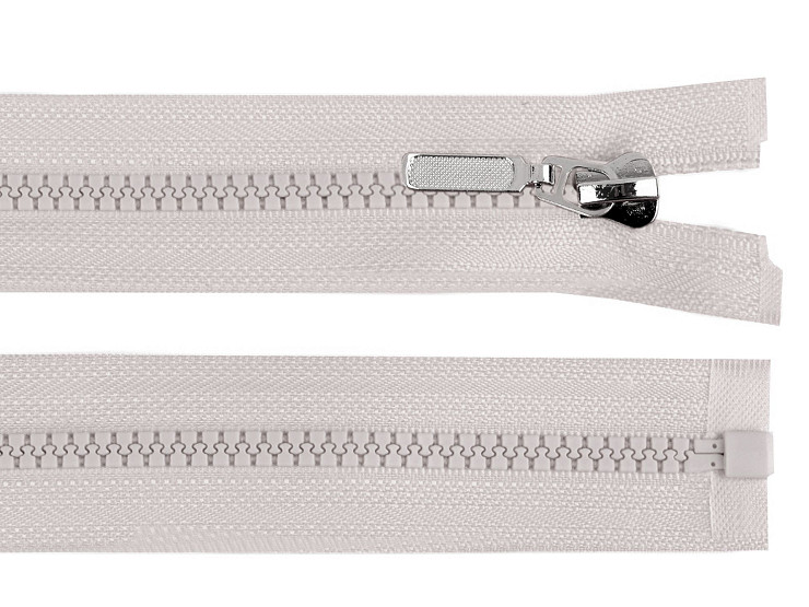 Knochenreißverschluss Nr. 5, Länge 80 cm, mit dekorativem Schieber