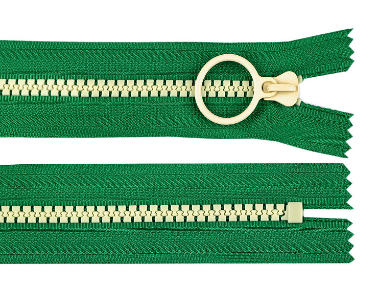 Plastic Zipper colored No 5, length 20 cm, with decorative slider