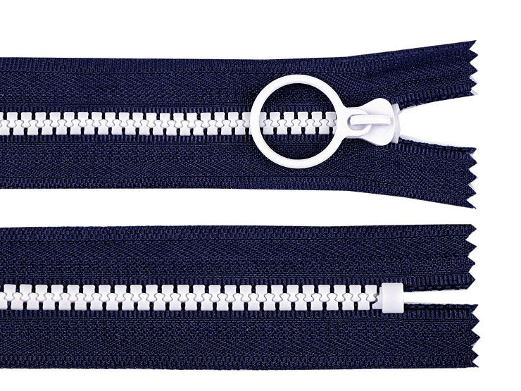 Plastic Zipper colored No 5, length 20 cm, with decorative slider