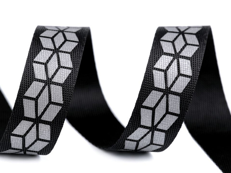 Polyester Webbing with Reflective Printing width 20 mm