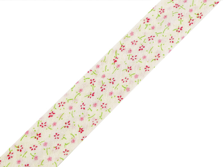 Pamučna koso rezana traka, širina 20 mm, presavijena