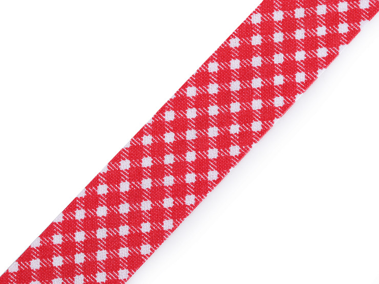 Schrägstreifen Baumwolle Dot, Karo, Sterne, feiner Streifen Breite 20 mm aufgebügelt