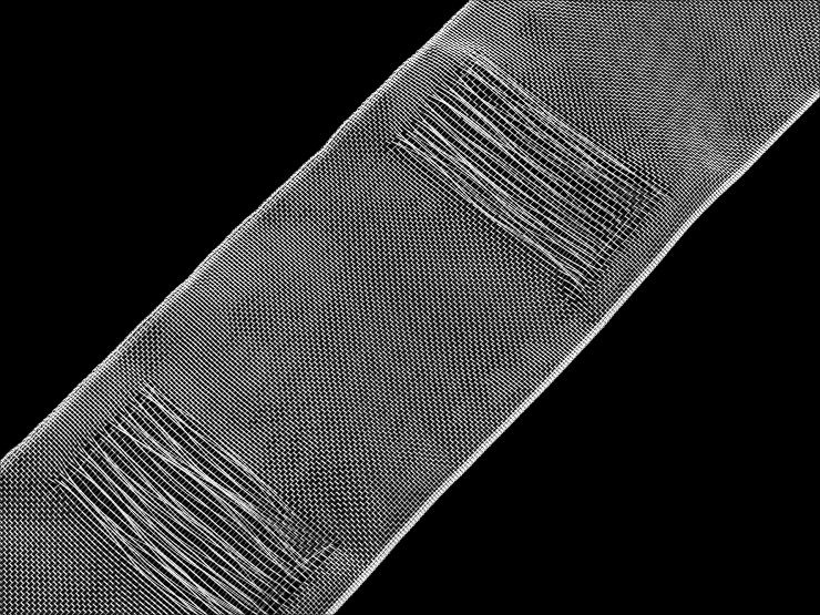 Záclonovka šíře 10 cm s poutky k navlečení na tyč