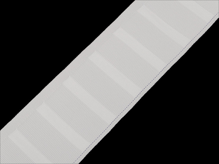 Řasící stuha na závěsy šíře 75 mm s poutky na kovové háčky