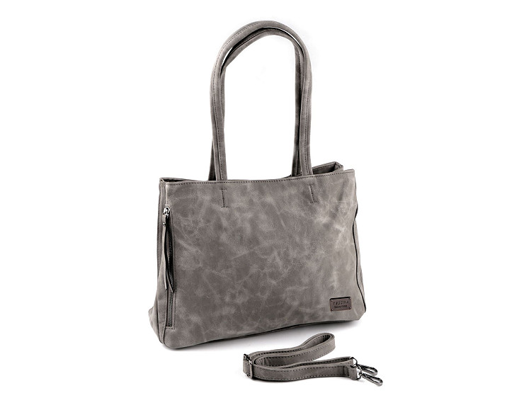 Bolso de mano de piel sintética cepillada 38x27 cm