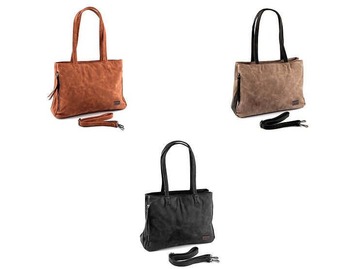 Geantă de mână din imitație de piele întoarsă 38x27 cm