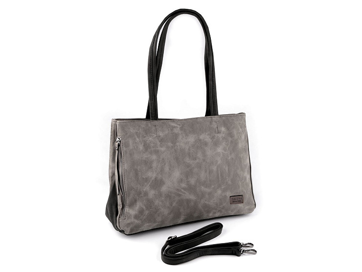 Bolso de mano de piel sintética cepillada 38x27 cm