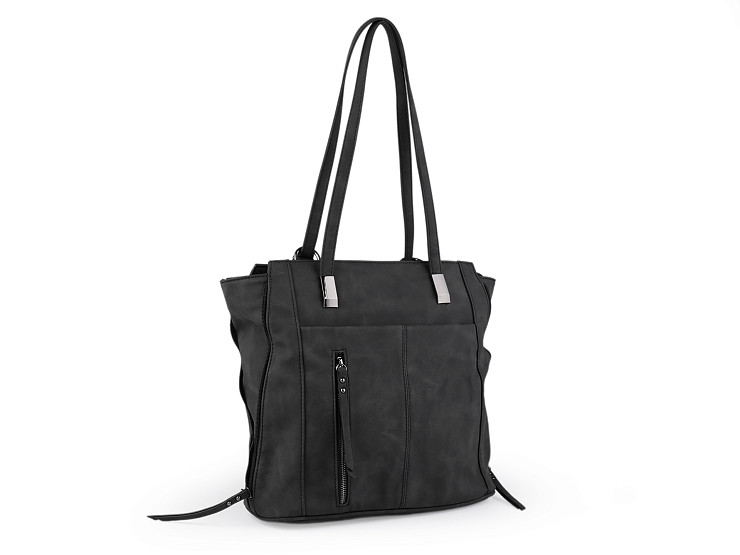 Bolso de mano de piel sintética cepillada