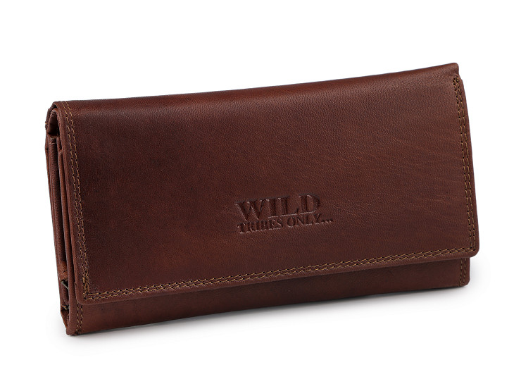 Leder-Geldbörse für Damen, 10 x 19 cm