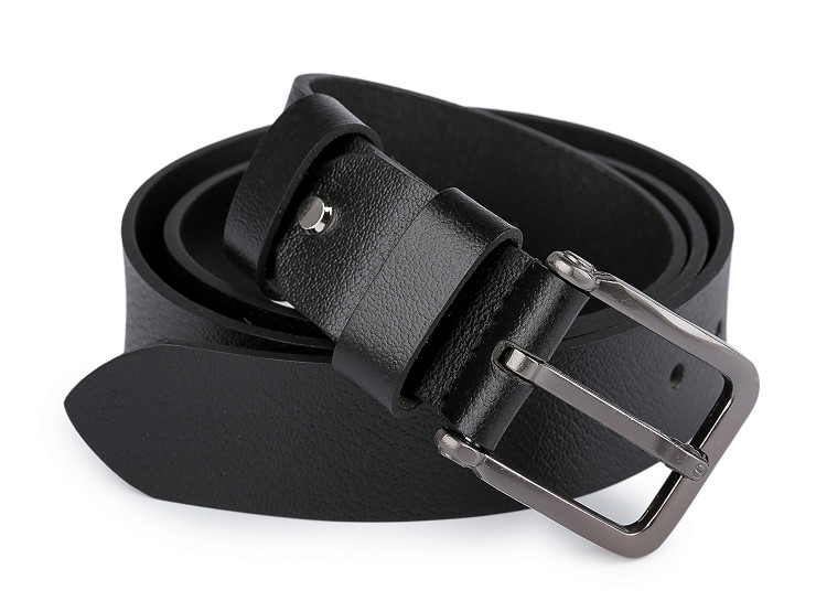 Men's leather belt made of buffalo leather, width 4 cm