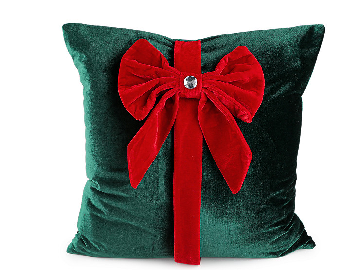Housse de coussin de Noël avec nœud