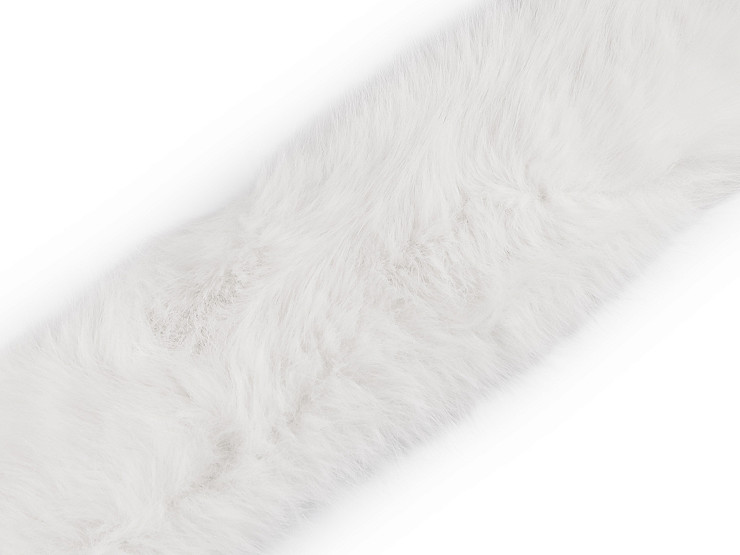 Tira de pelo con trabillas para capucha, largo 68 cm