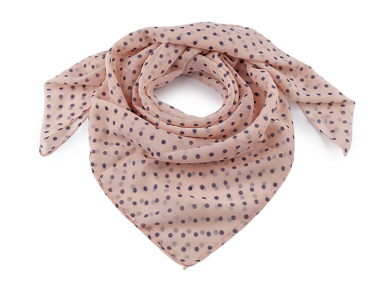 Polka dot scarf 85x90 cm