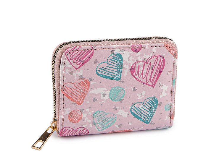 Girls' heart wallet 9x11 cm