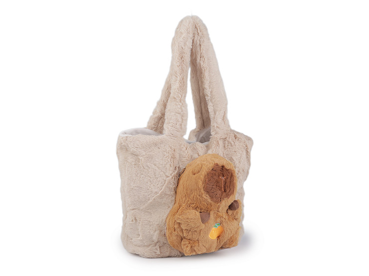 Kožušinová kabelka kapybara 33x26 cm