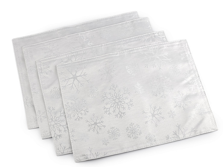 Vánoční prostírání textilní, oboustranné s jemným lurexem 30x40 cm