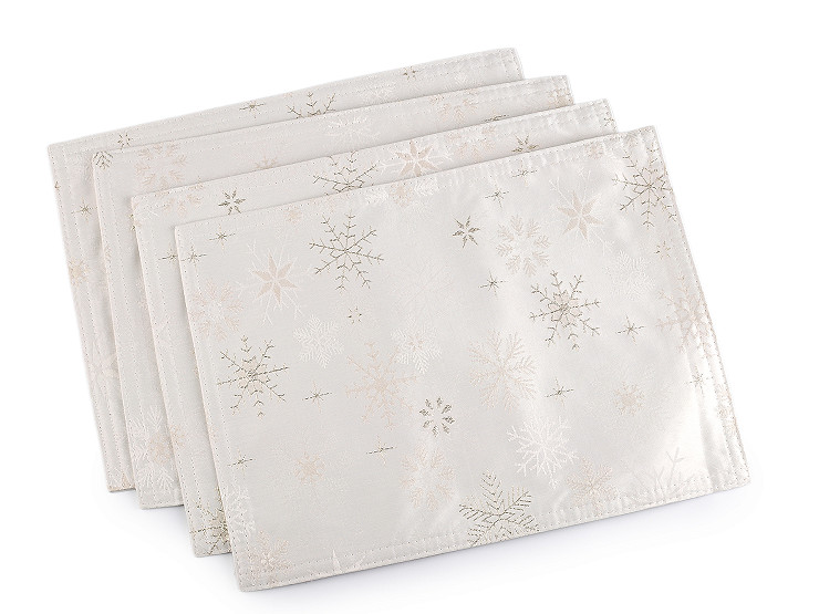 Vánoční prostírání textilní, oboustranné s jemným lurexem 30x40 cm