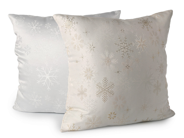 Vánoční povlak na polštář s jemným lurexem 40x40 cm