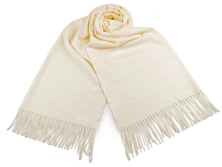 Šátek / šála typu pashmina s třásněmi 70x185 cm