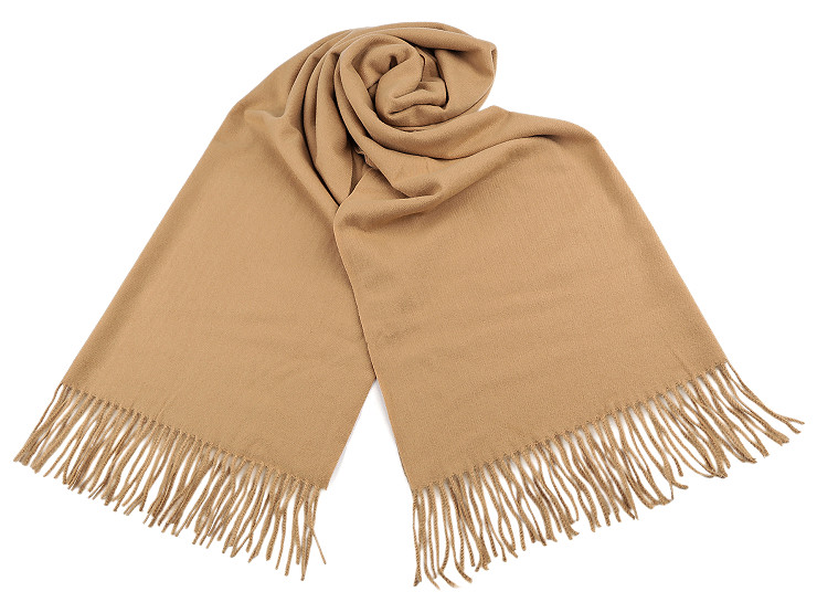 Šátek / šála typu pashmina s třásněmi 70x185 cm