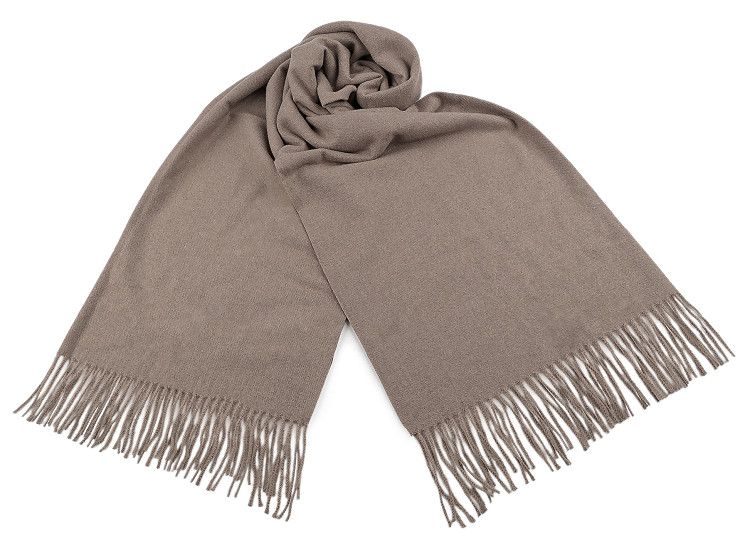 Šátek / šála typu pashmina s třásněmi 70x185 cm