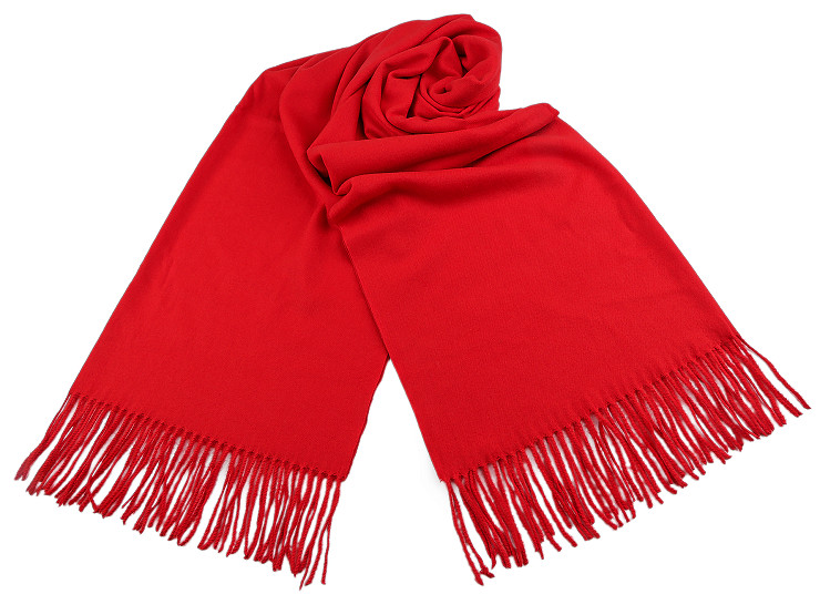 Šátek / šála typu pashmina s třásněmi 70x185 cm