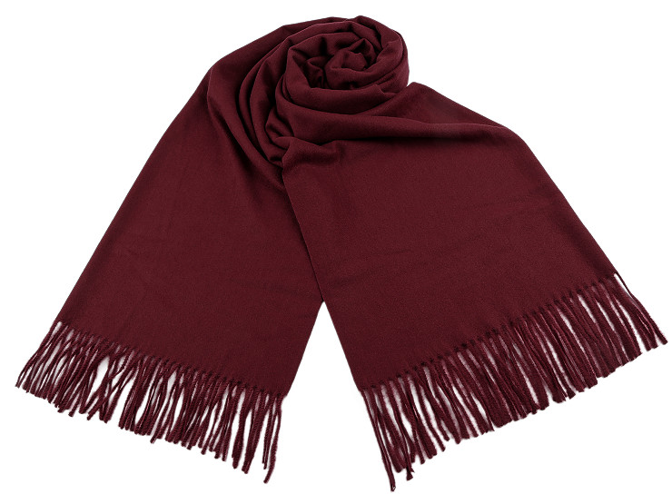 Šátek / šála typu pashmina s třásněmi 70x185 cm