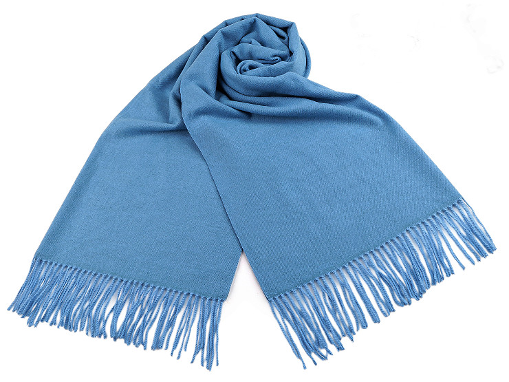 Šátek / šála typu pashmina s třásněmi 70x185 cm