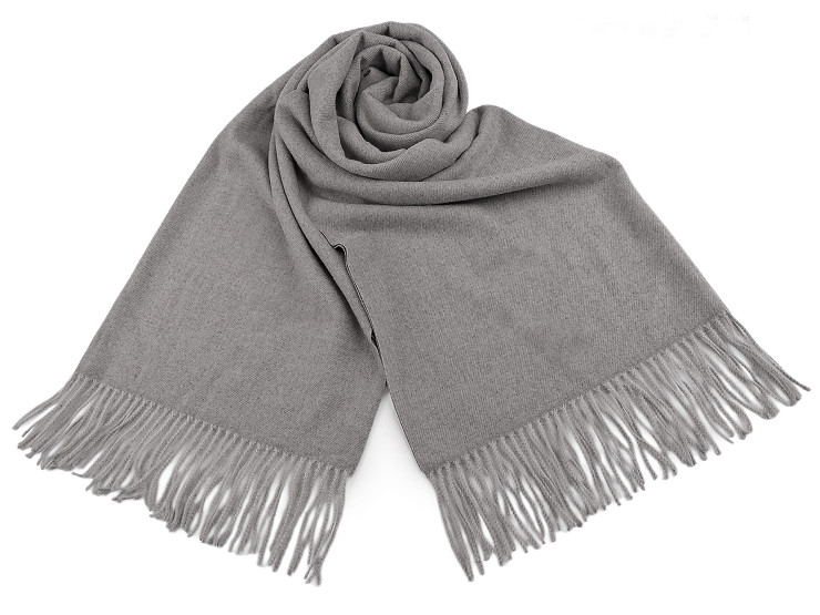 Šátek / šála typu pashmina s třásněmi 70x185 cm