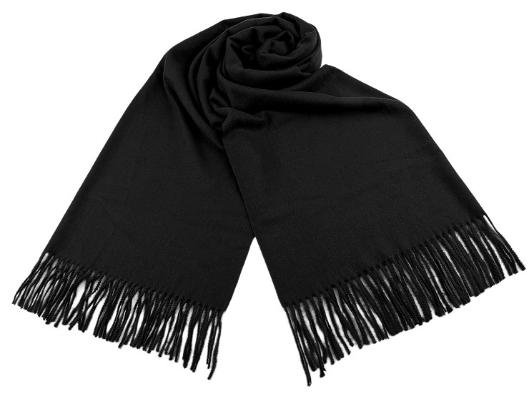 Šátek / šála typu pashmina s třásněmi 70x185 cm