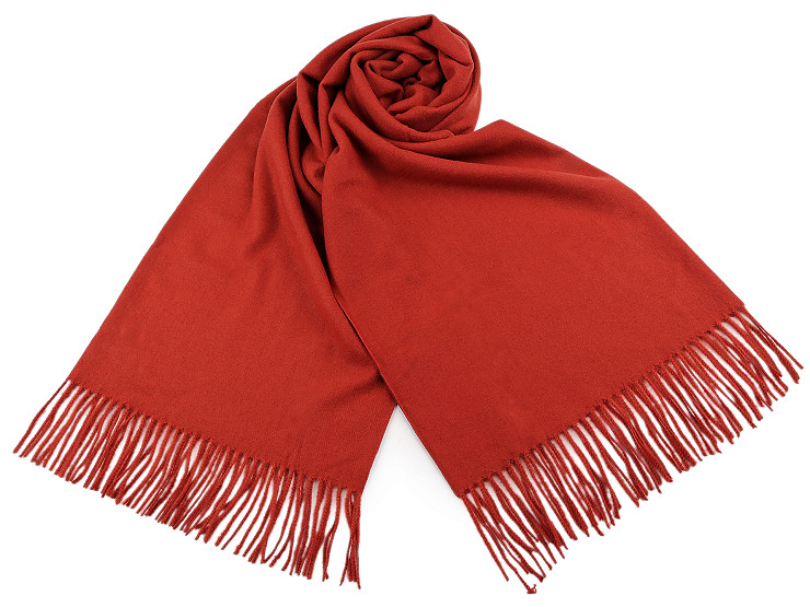 Šátek / šála typu pashmina s třásněmi 70x185 cm