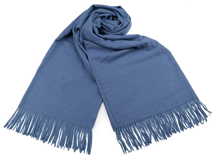Šátek / šála typu pashmina s třásněmi 70x185 cm