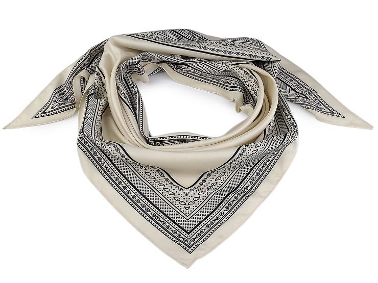 Saténový šátek trojúhelníkový 65x135 cm