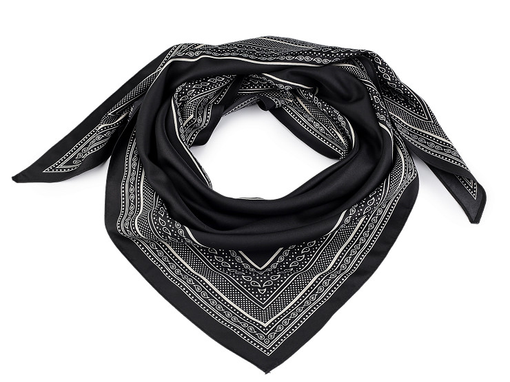 Saténový šátek trojúhelníkový 65x135 cm