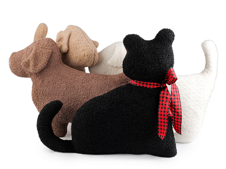 Dekoráció párna macska, kutyus buklé / bouclé