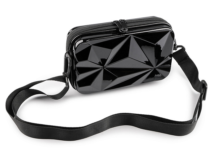 Dámská skořepinová kabelka / pouzdro crossbody s popruhem 18x11 cm