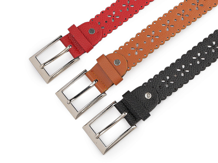 Women's / girls' belt, die-cut, width 3.3 cm