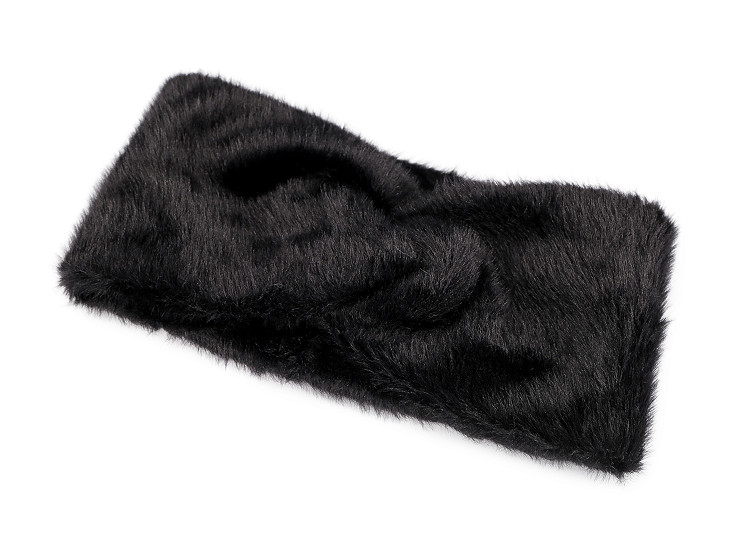 Dámská čelenka křížená kožešinová