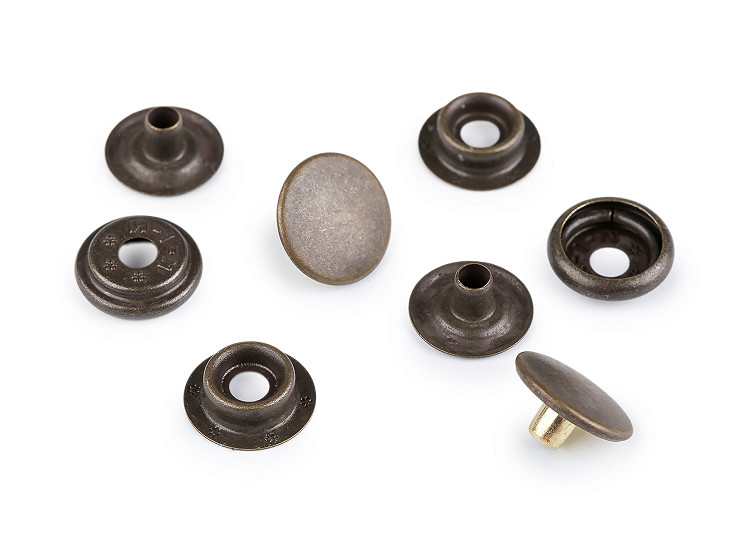 Metal snaps Ø15 mm (AM6) for thick fabrics, in bulk