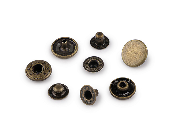 Fém patent Ø15 mm közepes vastagságú szövetekhez, nemesacél
