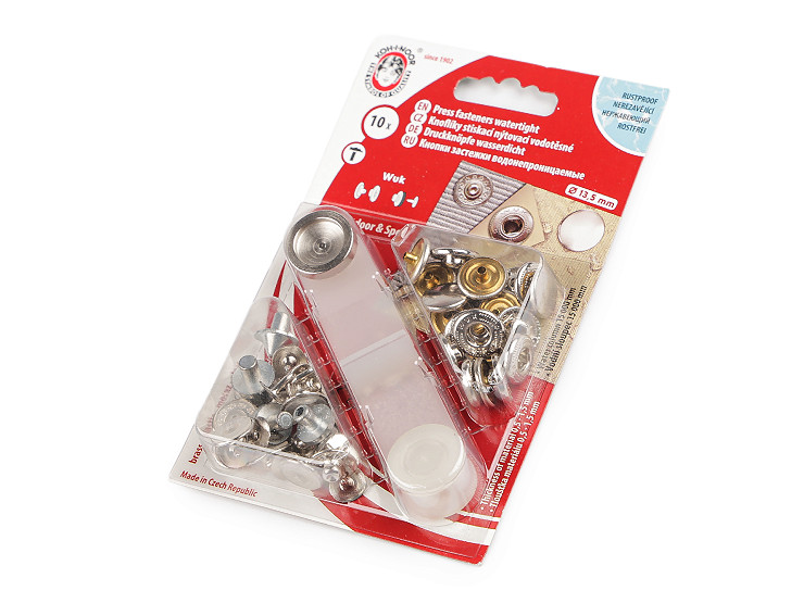 Gombíky stláčacie s pierkom Wuk Ø13,5 mm vodotesné