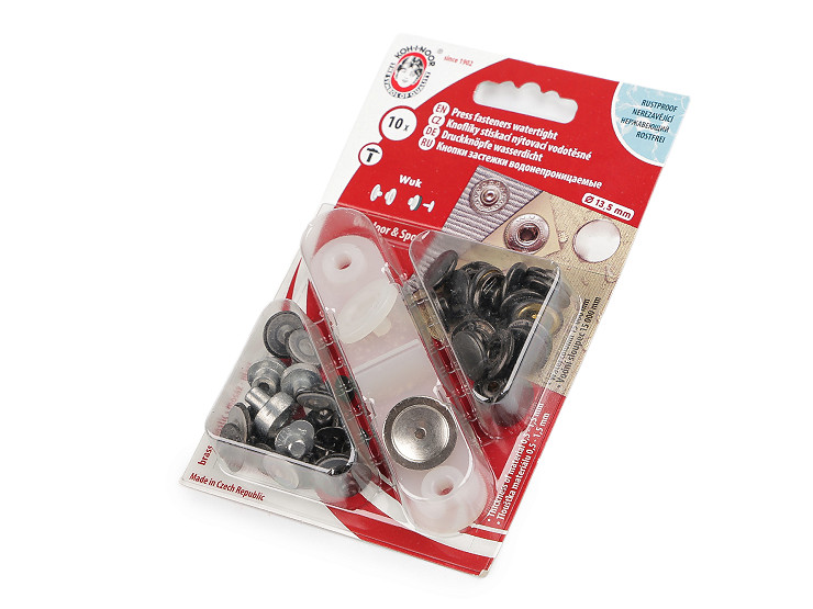 Gombíky stláčacie s pierkom Wuk Ø13,5 mm vodotesné