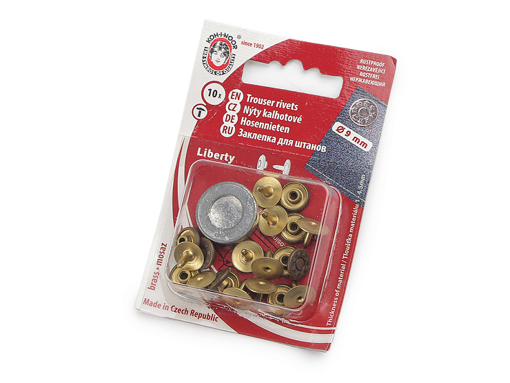 Tapón decorativo para remaches de pantalones/vaqueros Ø9 mm