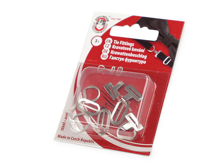 Zapínání na motýlka ocelové, sada 3 páry